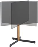 TVS 3695 | tv vloerstandaard | Eikenhoud & staal | 40-77" 18